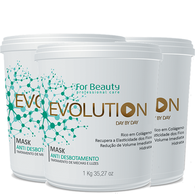 Evolution Masque Evolution For Beauty foi desenvolvido especialmente para tratamento dos fios danificados por ações químicas e ferramentas térmicas . Trata profundamente mecha a mecha hidratando , nutrindo e trazendo mais luminosidade aos fios . Em sua formula de ultima geração combina micro partículas de colágeno para trazer elasticidade e força aos fios desgastados , com Nutriceride e Polimeros Cationicos proporciona uma ação intensa nos fios sensibilizados , hidratando e deixando um aspecto leve e com maleabilidade além de reduzir o volume dos fios em até 5 minutos. Modo de Usar Hidratando com Elasticidade: Retire o excesso de umidade de seus cabelos lavados com Shampoo Evolution+ For Beauty e aplique a Masque Evolution+ For Beauty massageando delicadamente pelo comprimento dos fios, após uma pausa de no mínimo 10 a15 minutos retire o produto enxaguando bem para não sobrar resíduos. Para potencializar o resultado utilizar touca térmica . Reparar Cauterizando : Retire o excesso de umidade de seus cabelos lavados com Shampoo Evolution+ For Beauty e aplique a Masque Evolution+ For Beauty massageando delicadamente pelo comprimento dos fios . Faça uma secagem 100% com auxílio de secador , separe em mechas finas e pranche 5 vezes mecha a mecha para REPARAÇÃO TOTAL . A Ômega Professional Care, é distribuidora das melhores marcas de Cosméticos, especializada em atender os Profissionais e Salões de Beleza em todo o Brasil. Sempre atualizada com as tendências do mercado visa conquistar as melhores e sólidas parcerias e com isso fidelizar cada vez mais seus consumidores, proporcionando o bem estar necessário ao atendimento do cliente final.